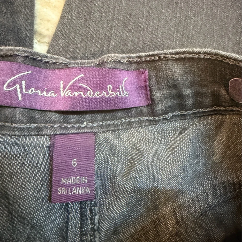 Gloria Vanderbilt Gray Stretch Jeans Size 6 Cropped/Ankle - Picture 3 of 11